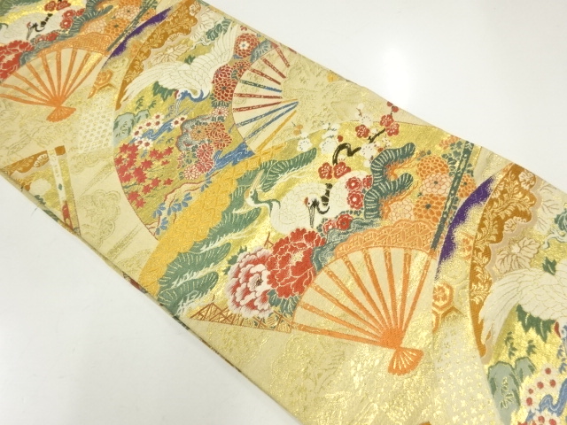 Japanese Kimono / Antique Maru Obi Combined weave